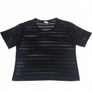 ZYIA Active Perforated Laser Cut‎ Cropped Top Size Medium